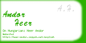 andor heer business card